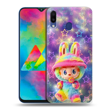 Силиконовый чехол на Samsung Galaxy M20 с принтом Labubu Лабубу Силиконовый чехол на Samsung Galaxy M20 с принтом Labubu Лабубу