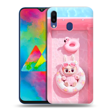 Силиконовый чехол на Samsung Galaxy M20 с принтом Labubu Лабубу Силиконовый чехол на Samsung Galaxy M20 с принтом Labubu Лабубу