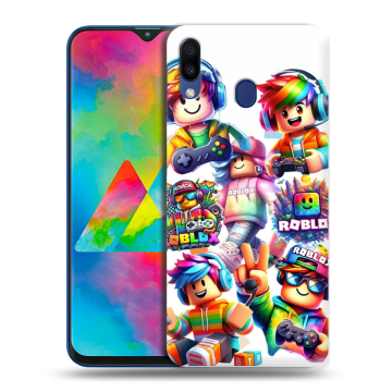 Силиконовый чехол на Samsung Galaxy M20 с принтом Roblox Роблокс Силиконовый чехол на Samsung Galaxy M20 с принтом Roblox Роблокс