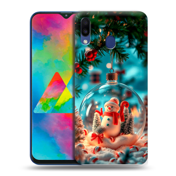 Силиконовый чехол на Samsung Galaxy M20 с принтом Новый год Силиконовый чехол на Samsung Galaxy M20 с принтом Новый год