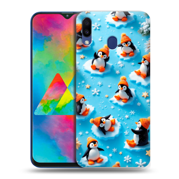 Силиконовый чехол на Samsung Galaxy M20 с принтом Новый год Силиконовый чехол на Samsung Galaxy M20 с принтом Новый год