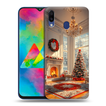 Силиконовый чехол на Samsung Galaxy M20 с принтом Новый год Силиконовый чехол на Samsung Galaxy M20 с принтом Новый год