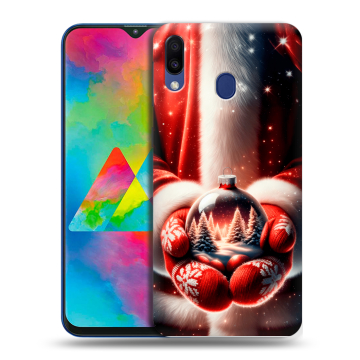 Силиконовый чехол на Samsung Galaxy M20 с принтом Новый год Силиконовый чехол на Samsung Galaxy M20 с принтом Новый год