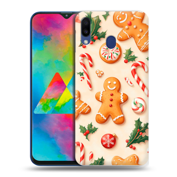 Силиконовый чехол на Samsung Galaxy M20 с принтом Новый год Силиконовый чехол на Samsung Galaxy M20 с принтом Новый год
