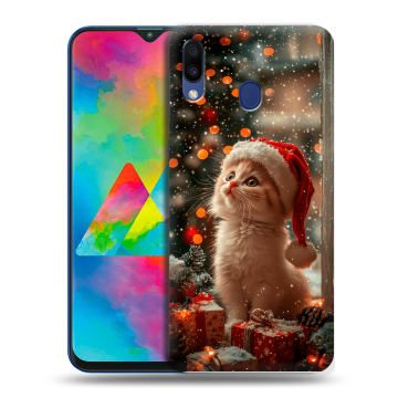 Силиконовый чехол на Samsung Galaxy M20 с принтом Новый год Силиконовый чехол на Samsung Galaxy M20 с принтом Новый год