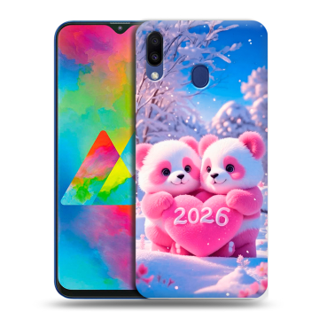 Силиконовый чехол на Samsung Galaxy M20 с принтом Новый год Силиконовый чехол на Samsung Galaxy M20 с принтом Новый год