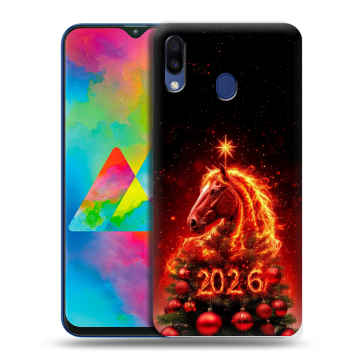 Силиконовый чехол на Samsung Galaxy M20 с принтом Новый год Силиконовый чехол на Samsung Galaxy M20 с принтом Новый год