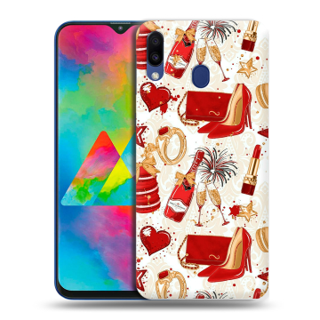 Силиконовый чехол на Samsung Galaxy M20 с принтом Новый год Силиконовый чехол на Samsung Galaxy M20 с принтом Новый год