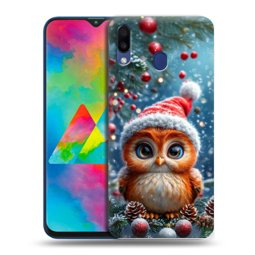 Силиконовый чехол на Samsung Galaxy M20 с принтом Новый год Силиконовый чехол на Samsung Galaxy M20 с принтом Новый год