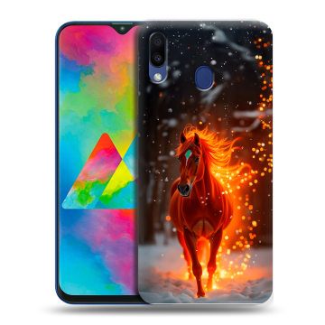 Силиконовый чехол на Samsung Galaxy M20 с принтом Новый год Силиконовый чехол на Samsung Galaxy M20 с принтом Новый год