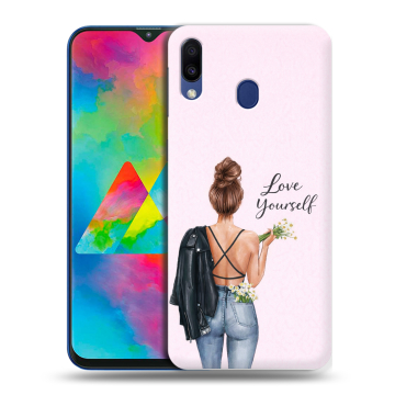 Силиконовый чехол на Samsung Galaxy M20 с принтом женский Силиконовый чехол на Samsung Galaxy M20 с принтом женский