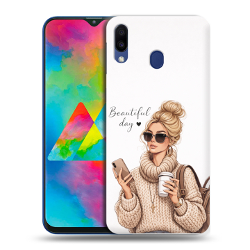 Силиконовый чехол на Samsung Galaxy M20 с принтом женский Силиконовый чехол на Samsung Galaxy M20 с принтом женский