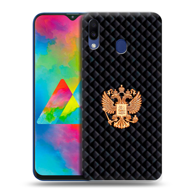 Силиконовый чехол на Samsung Galaxy M20 с принтом Герб России принт Силиконовый чехол на Samsung Galaxy M20 с принтом Герб России принт