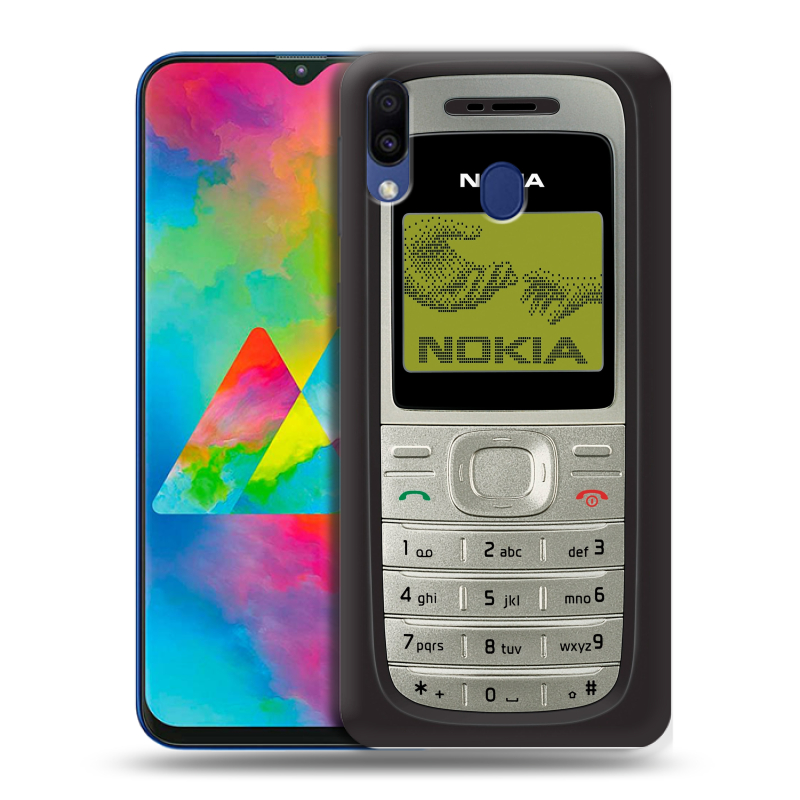 Пластиковый чехол на Samsung Galaxy M20 с принтом Ретро Нокия Пластиковый чехол на Samsung Galaxy M20 с принтом Ретро Нокия