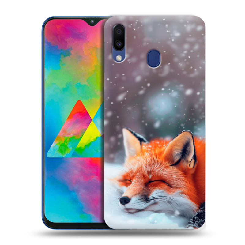 Силиконовый чехол на Samsung Galaxy M20 с принтом лиса Силиконовый чехол на Samsung Galaxy M20 с принтом лиса