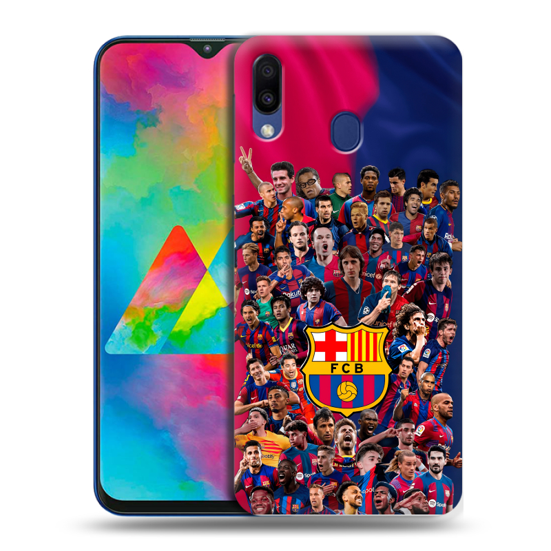 Пластиковый чехол на Samsung Galaxy M20 с принтом Барселона Barcelona Пластиковый чехол на Samsung Galaxy M20 с принтом Барселона Barcelona