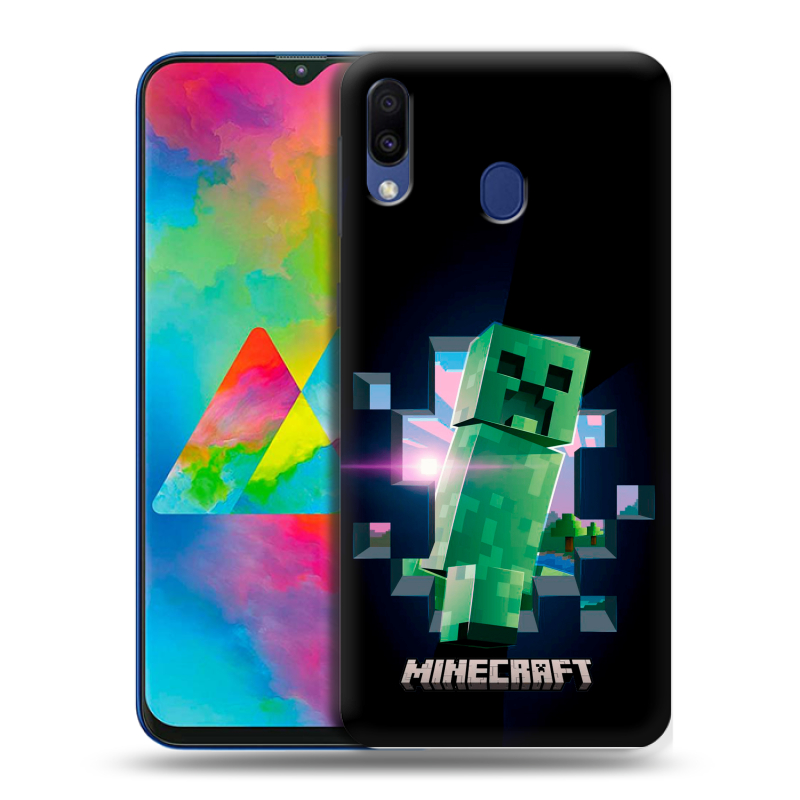 Пластиковый чехол на Samsung Galaxy M20 с принтом Майнкрафт Minecraft Пластиковый чехол на Samsung Galaxy M20 с принтом Майнкрафт Minecraft