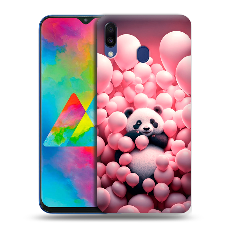 Силиконовый чехол на Samsung Galaxy M20 с принтом Панда Силиконовый чехол на Samsung Galaxy M20 с принтом Панда