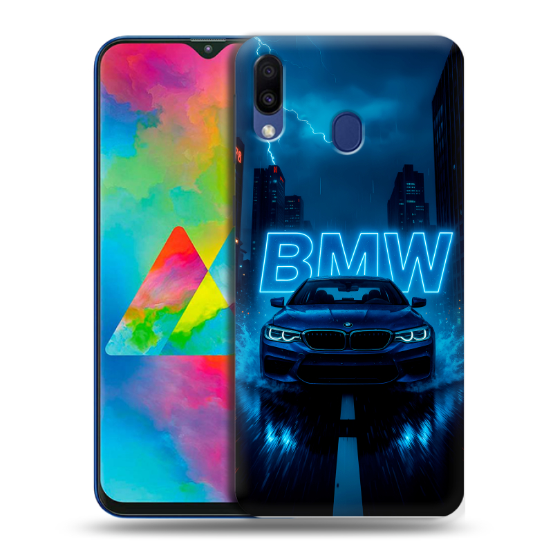 Силиконовый чехол на Samsung Galaxy M20 с принтом BMW БМВ Силиконовый чехол на Samsung Galaxy M20 с принтом BMW БМВ
