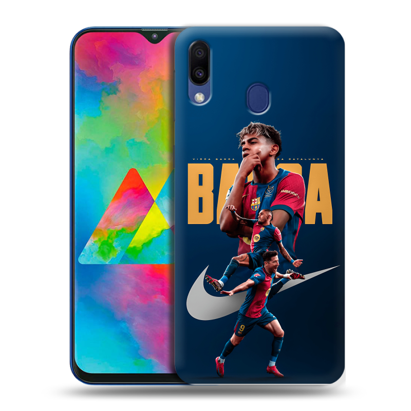 Силиконовый чехол на Samsung Galaxy M20 с принтом Барселона Barca Yamal Силиконовый чехол на Samsung Galaxy M20 с принтом Барселона Barca Yamal