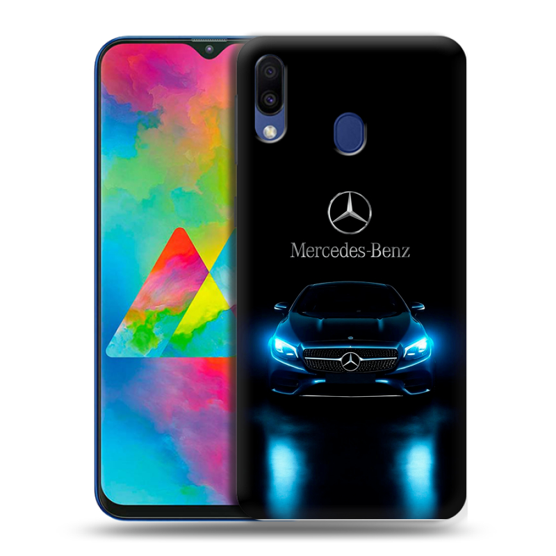 Пластиковый чехол на Samsung Galaxy M20 с принтом Mercedes Мерседес Пластиковый чехол на Samsung Galaxy M20 с принтом Mercedes Мерседес
