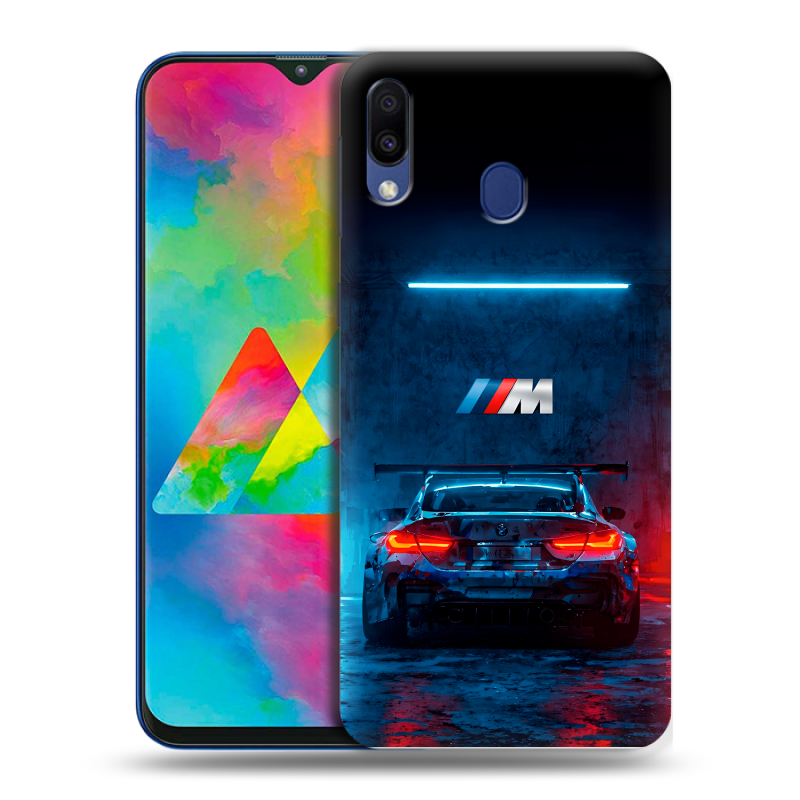 Пластиковый чехол на Samsung Galaxy M20 с принтом BMW БМВ Пластиковый чехол на Samsung Galaxy M20 с принтом BMW БМВ
