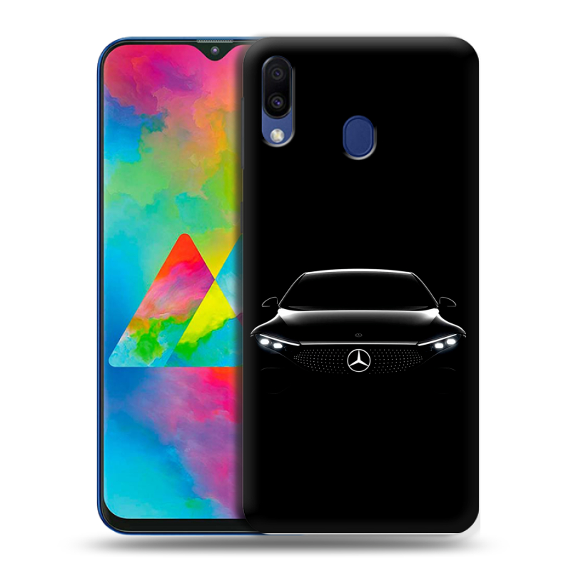Силиконовый чехол на Samsung Galaxy M20 с принтом Mercedes Мерседес Силиконовый чехол на Samsung Galaxy M20 с принтом Mercedes Мерседес