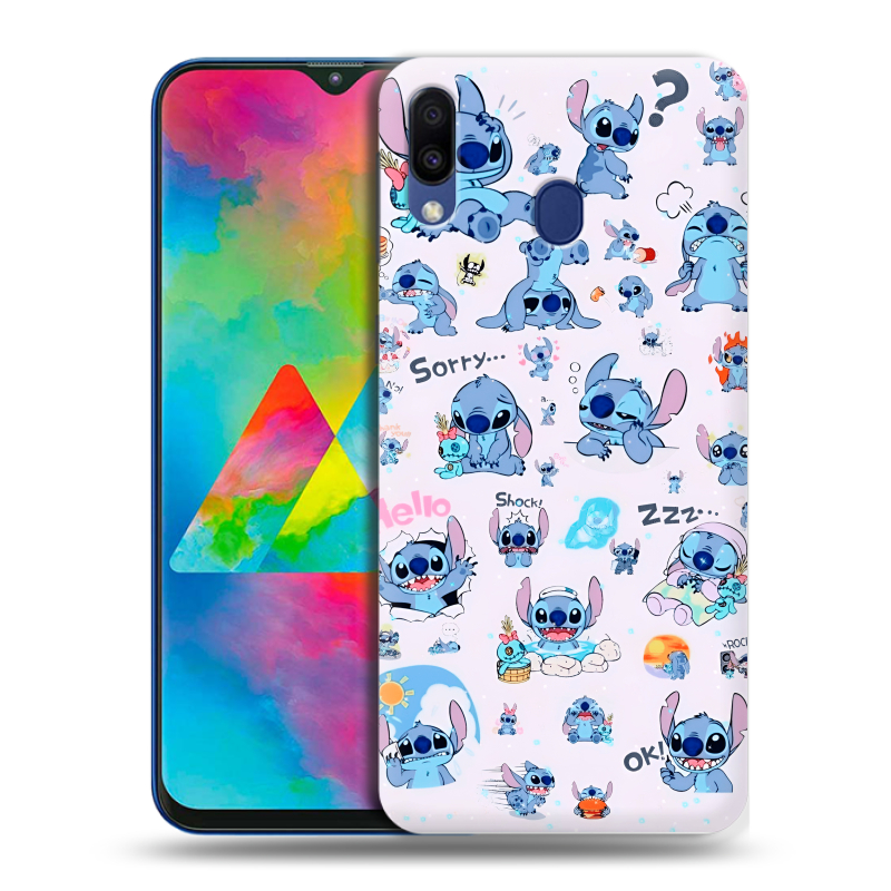 Силиконовый чехол на Samsung Galaxy M20 с принтом Лило и Стич Силиконовый чехол на Samsung Galaxy M20 с принтом Лило и Стич