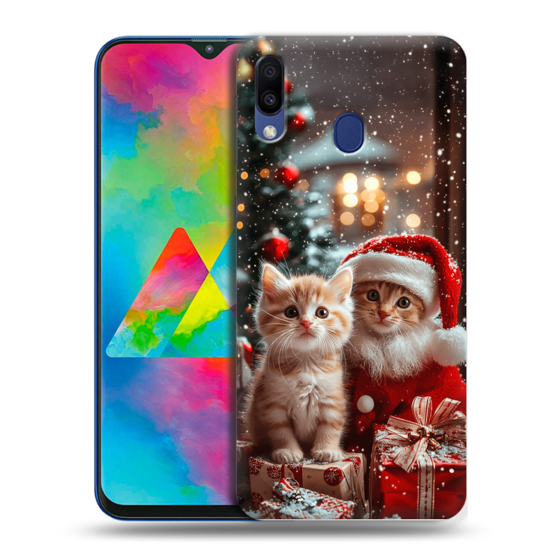 Пластиковый чехол на Samsung Galaxy M20 с принтом Новый год Пластиковый чехол на Samsung Galaxy M20 с принтом Новый год