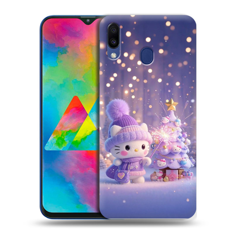 Силиконовый чехол на Samsung Galaxy M20 с принтом Новый год Силиконовый чехол на Samsung Galaxy M20 с принтом Новый год