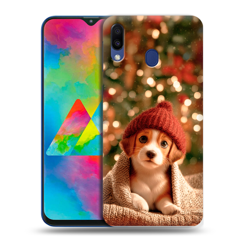 Силиконовый чехол на Samsung Galaxy M20 с принтом Новый год Силиконовый чехол на Samsung Galaxy M20 с принтом Новый год