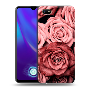 Силиконовый противоударный чехол на OPPO A1k с принтом Цветы розы