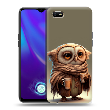 Силиконовый противоударный чехол на OPPO A1k с принтом Сова
