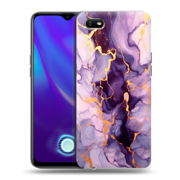 Силиконовый противоударный чехол на OPPO A1k с принтом Мрамор Силиконовый противоударный чехол на OPPO A1k с принтом Мрамор