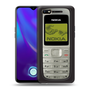 Силиконовый противоударный чехол на OPPO A1k с принтом Ретро Нокия