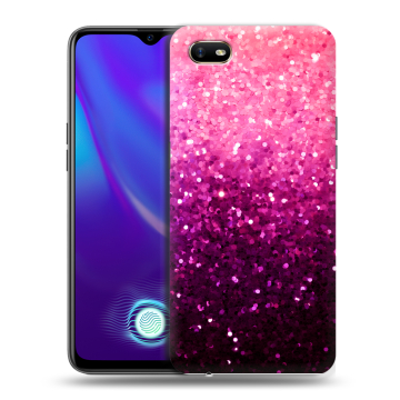 Силиконовый противоударный чехол на OPPO A1k с принтом Блестки