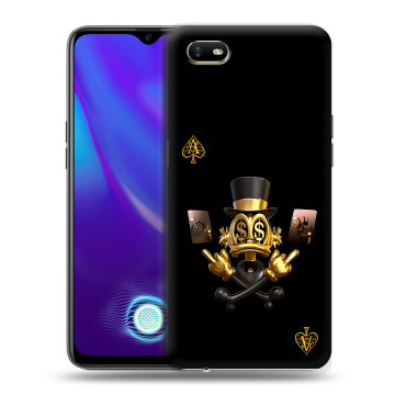 Силиконовый противоударный чехол на OPPO A1k с принтом Золотой скрудж макдак