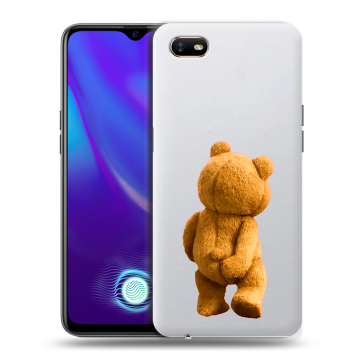 Силиконовый противоударный чехол на OPPO A1k с принтом Медведь Силиконовый противоударный чехол на OPPO A1k с принтом Медведь