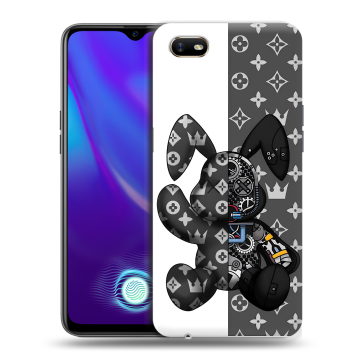 Силиконовый противоударный чехол на OPPO A1k с принтом Луи робот