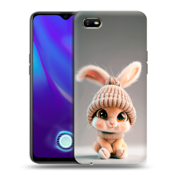 Силиконовый противоударный чехол на OPPO A1k с принтом Кролик