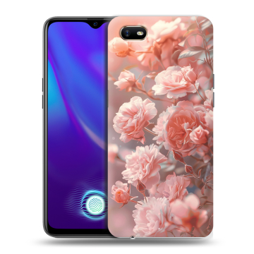 Силиконовый противоударный чехол на OPPO A1k с принтом Розовые розы