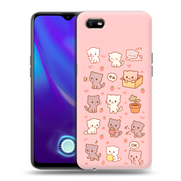 Силиконовый противоударный чехол на OPPO A1k с принтом Hello Kitty Хелоу Кити Силиконовый противоударный чехол на OPPO A1k с принтом Hello Kitty Хелоу Кити