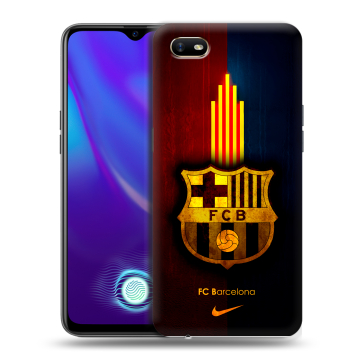 Силиконовый противоударный чехол на OPPO A1k с принтом Барселона Barcelona