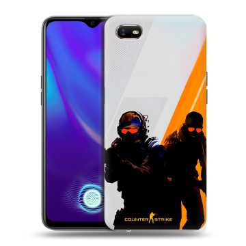 Силиконовый противоударный чехол на OPPO A1k с принтом Контер страйк Counter strike Силиконовый противоударный чехол на OPPO A1k с принтом Контер страйк Counter strike