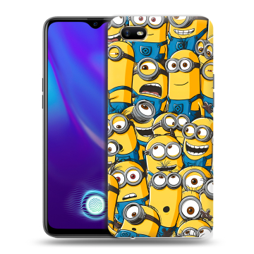 Силиконовый противоударный чехол на OPPO A1k с принтом Миньоны