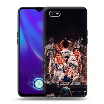 Силиконовый противоударный чехол на OPPO A1k с принтом Реал Роналдо Real Ronaldo
