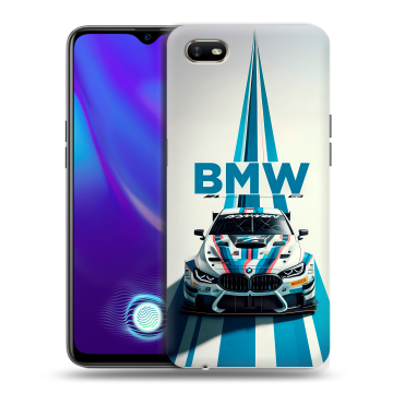 Силиконовый противоударный чехол на OPPO A1k с принтом БМВ BMW