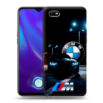 Силиконовый противоударный чехол на OPPO A1k с принтом БМВ BMW