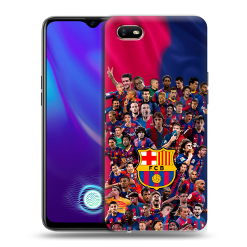 Силиконовый противоударный чехол на OPPO A1k с принтом Барселона Barcelona