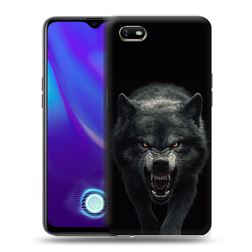 Силиконовый противоударный чехол на OPPO A1k с принтом Волк Силиконовый противоударный чехол на OPPO A1k с принтом Волк